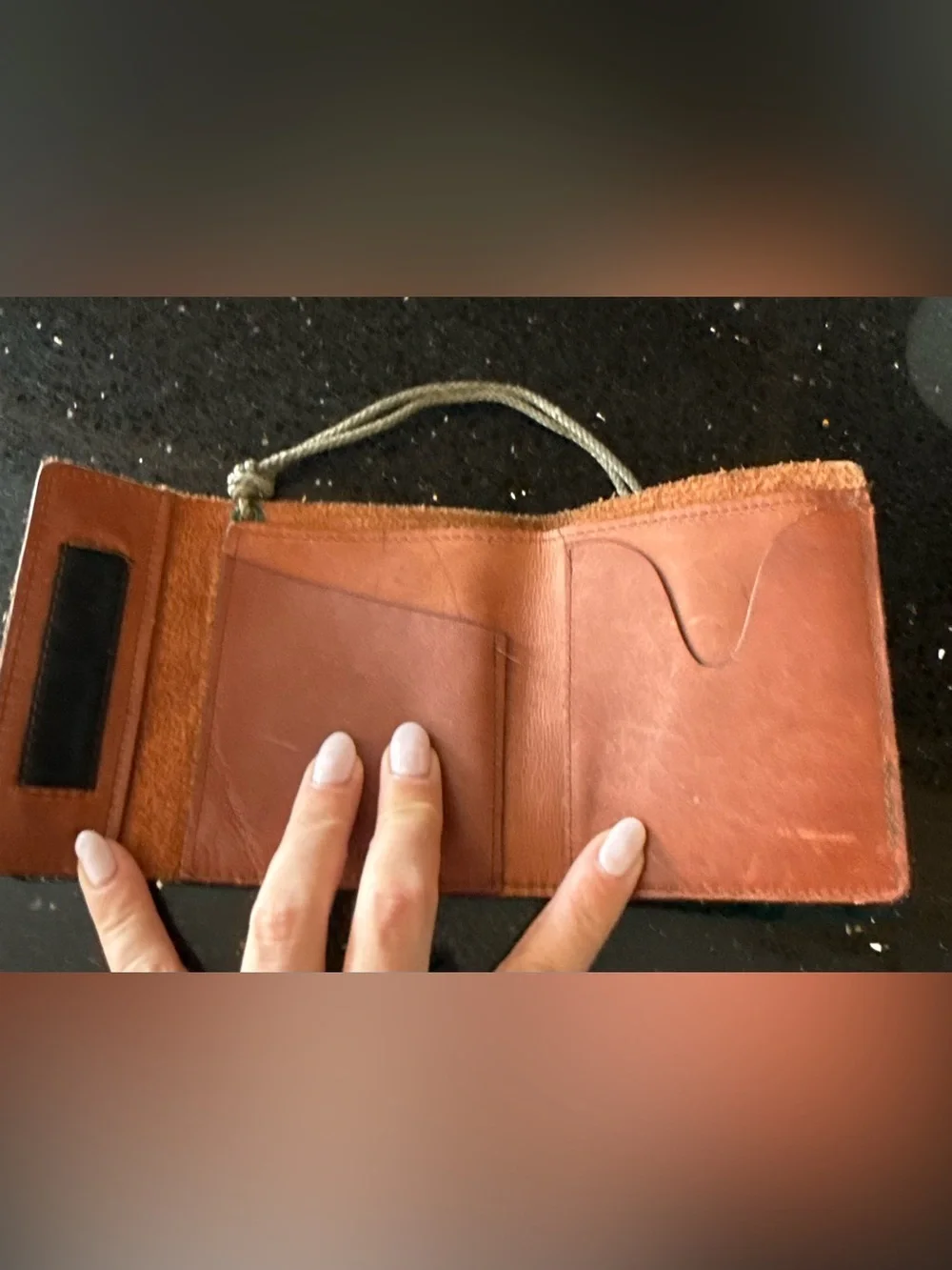 Vintage Jake Johnson Rawhide Wallet Leather Bifold Handcrafted
